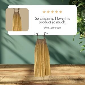 True Craft
Yellow Maxi Dress with Spaghetti Straps